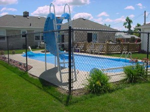 Chain Link Fence in Swimming pool